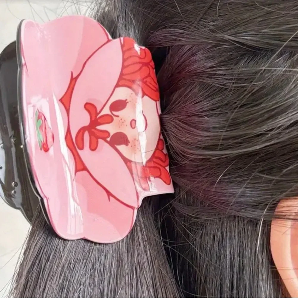 Hair Clip Strawberry Shortcake Pink French Style